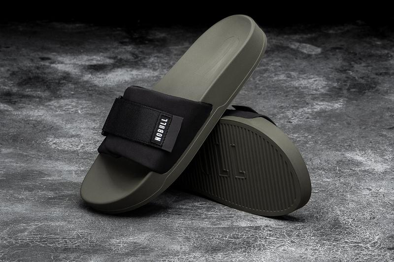 Dark / Green Nobull Ivy Adjustable Slide Women's Slides | CA K1826O